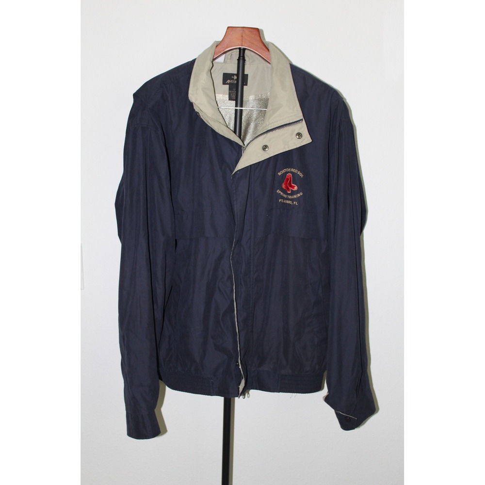 VTG‎ Antigua Boston Red Sox MLB Spring Training Jacket Navy Blue Men's Large L